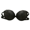 thumbnail image 2 of YWDJ Push up Bras for Women Closure in Back Bras Underwire Sleep Bras Adjustable Straps Half Cup Wrap Comfy Bras Padded Lace Bras Solid Lounge Bras Black L, 2 of 9