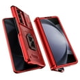 thumbnail image 6 of Elegant Choise Case for Samsung Galaxy Z Fold 5 5G Shockproof Pone Cover with Slide Camera Lens Protector and Ring Stand, Red, 6 of 20