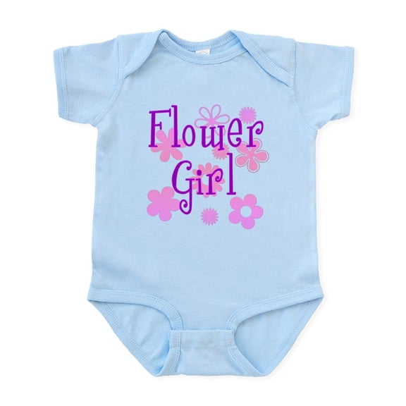 CafePress - Pink And Purple Flower Girl Infant Bodysuit - Baby Light Bodysuit, Size Newborn - 24 Months