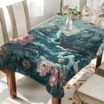 thumbnail image 4 of 60x108 Inch Tablecloth Polyester Square Tablecloth for Home Kitchen Dinner Decor Elegant Nautical Scene, 4 of 9