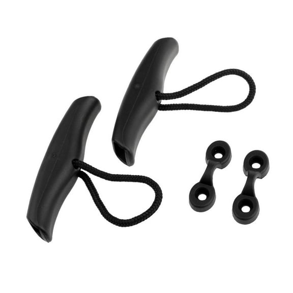 2 Pieces Universal Kayak Canoe Boat Toggle Carry Handle with Braided Cord   Pad Eyes Deck Loops tie - Einfach zu installieren DIY
