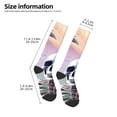 thumbnail image 2 of Sikiie Mist Sunflower Skull Knee Socks, High Socks Long Stretchy Sock Women Knee High Stocking, Long Socks for Women, 2 of 6