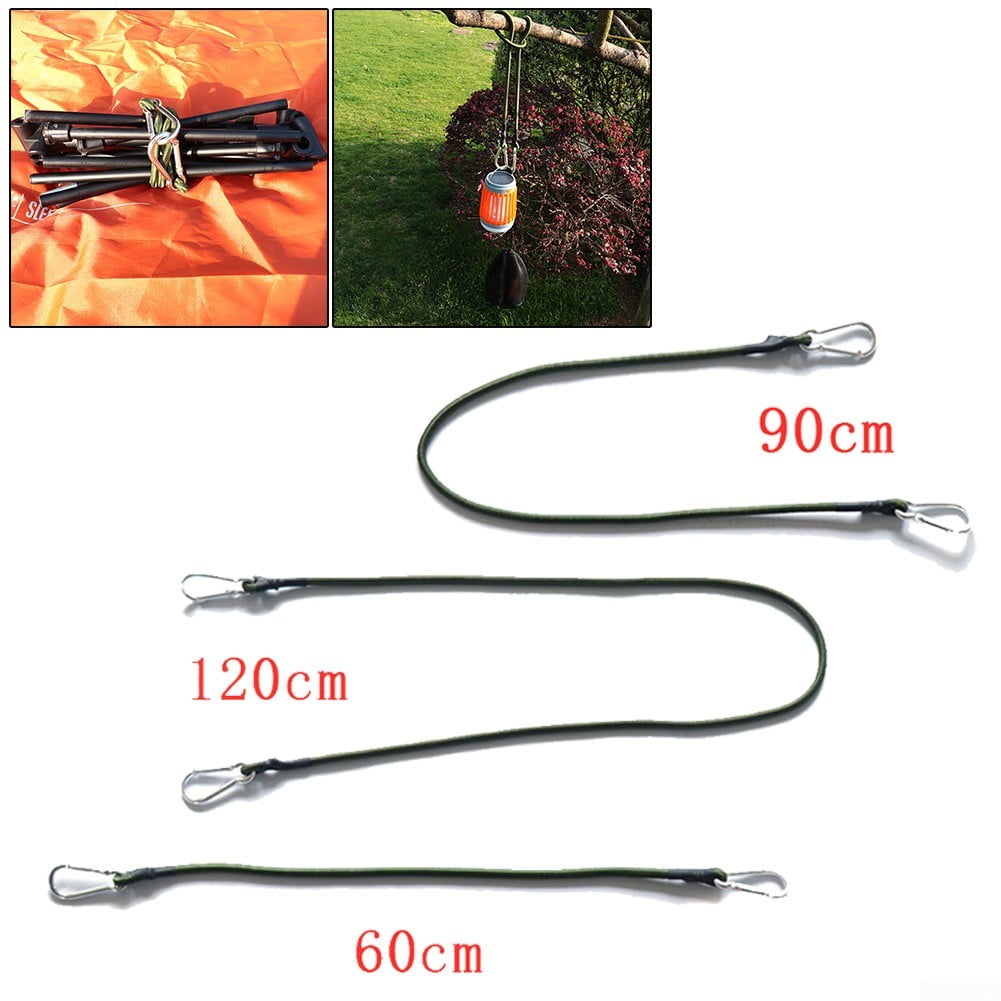 HEAVY DUTY BUNGEE CORD WITH SNAP CLIP KARABINER 60CM 90CM OR 120CM CHOICE QTY 