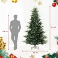 thumbnail image 3 of Artificial Pre-lit Christmas Tree, Green PVC PE Full Christmas Tree for Home, Office, and Xmas Party Décor, Includes Stand, 3 of 9