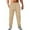 Khaki, variant on Men's Spring and Summer Pinstripe Casual Sports Pants for Everyday Wear Men’ s Casual Pants Black L