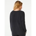 thumbnail image 2 of Joyspun Women's Hacci Knit Sleep Top, Sizes S to 3X, 2 of 4