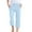 Light Blue, variant on ERkkoi Capri Cargo Pants for Women High Waisted Pull On Elastic Waist Stretch Twill Fold Hem Capris Pants with Pockets Navy XXXL