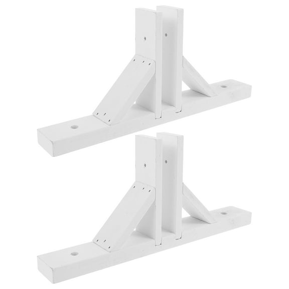 HONMEET RodShake 2pcs Wooden Garden Fence Stand Stable Support AntiTipping White
