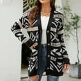 thumbnail image 2 of CEHVOM Women's Solid Color Cardigan Wool Sweater Pocket Recreational Long Sleeve Tops Clearance, 2 of 6