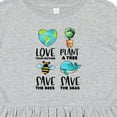 thumbnail image 4 of Inktastic Earth Day Plant a Tree Save the Bees Save the Seas Love Your Mother Earth Girls Toddler Dress, 4 of 5