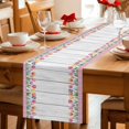 thumbnail image 5 of Spring Tulip Table Runner 72 Inches, Watercolor Flowers Wooden Grain Pink Plaid Bed Runner Dresser Scarves Tabletop for Indoor Outdoor Parties/Ceremony/Banquet, 14" x 72", 5 of 9