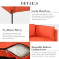 thumbnail image 6 of Euroco 56" Modern Sofa Loveseat Linen Fabric Couch for Living Room, Apartment, Orange, 6 of 8