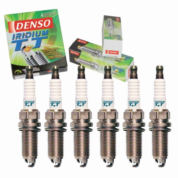 6 pc DENSO 4705 Iridium TT Spark Plugs for 90919-01249 90919-01263 90919-01279 IKBH20TT Ignition Wire Secondary Fits select: 2018-2021 TOYOTA CAMRY, 2017-2021 TOYOTA HIGHLANDER