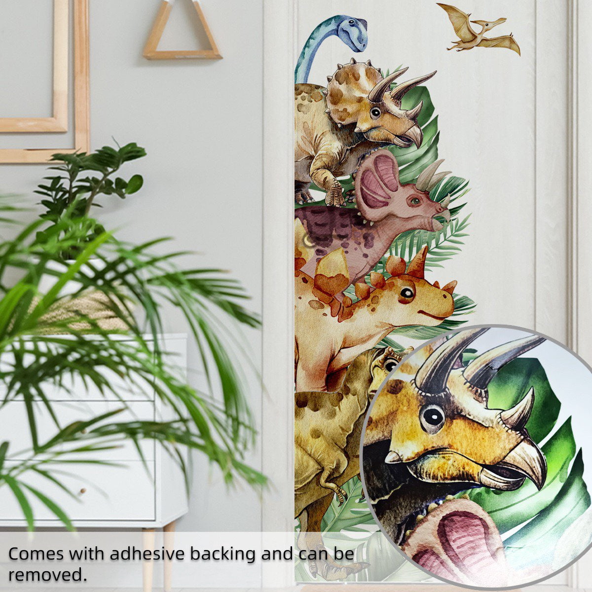 Dinosaur Wall Decals Peel and Stick Removable Wall Stickers for Boys Room Jurassic World Wall Art Stickers Kids Baby Nursery Wall Decor