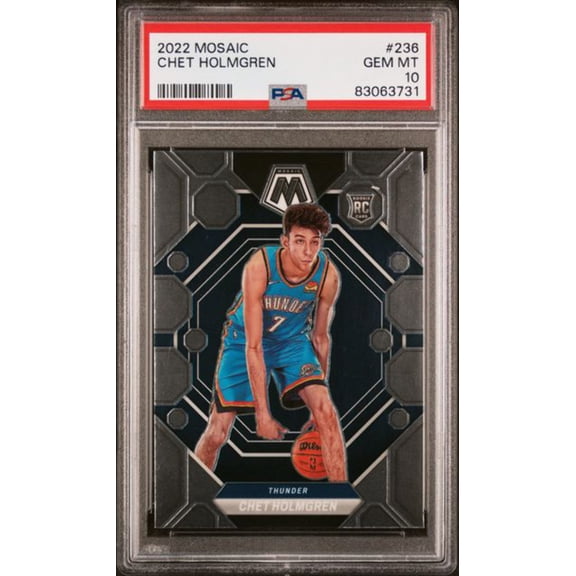 Graded 2022 Panini Mosaic Chet Holmgren #236 Rookie RC Basketball Card PSA 10 Gem Mint