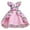 Pink, variant on Odeerbi Tutu Formal Dress For Toddler Girls Birthday Dresses Net Yarn Flowers Print Dress Bow Ruffles Party Gown Long Dresses Pink