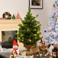 thumbnail image 3 of Costway 24'' Pre-Lit Tabletop Fir Artificial Christmas Tree with 35 LED Lights and Timer, 3 of 10
