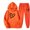 Orange, variant on Women's Casual Heart Hooded Sweatshirt Pullover Fall Winter Outfit with Long Sleeves for Everyday Wear