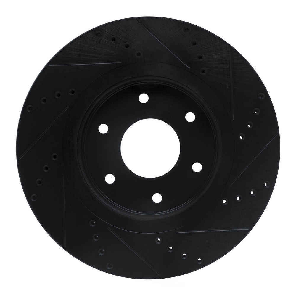 Dynamic Friction Company 633-67097L DFC Brake Rotor - Drilled And Slotted - Black