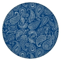 Colorful Floral Elastic Edge Boho Table Cover - Stretch Fit for Round Tables 52-56 Inches - Perfect Dining Tablecloth