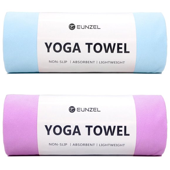 Toalla de yoga Eunzel Hot Yoga antideslizante que absorbe el sudor 185 x 67 cm