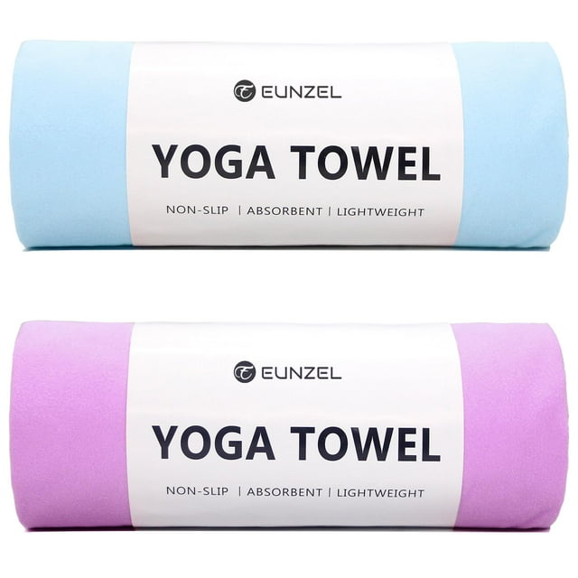 Toalla de yoga Eunzel Hot Yoga antideslizante que absorbe el sudor 185 x 67 cm