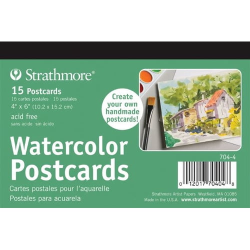 Strathmore Watercolor Postcards, 15 Sheets, Blank - Walmart.com