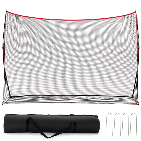 SUMELL Nylon Golf & Baseball Practice Hitting Net, Softball Training Equipment,Suitable for All Skilled Levels, Indoor & Outdoor Training, Black
