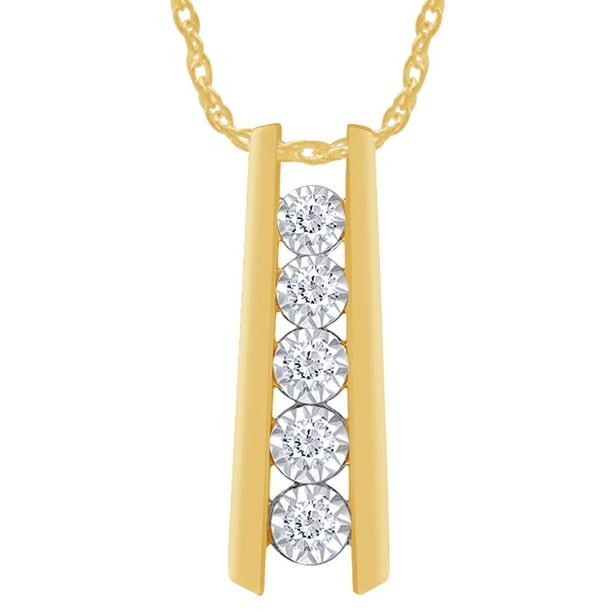 Wishrocks Round Shape White Natural Diamond Ladder Pendant Necklace 14k Yellow Gold Over Sterling Silver 0 30 Cttw Com - Diamond Ladder Pendant Necklace Wishrocks Round Shape White Natural Diamond Ladder Pendant Necklace 14k Yellow Gold Over Sterling Silver 0 30 Cttw Com - Diamond Ladder Pendant Necklace