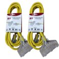 thumbnail image 2 of Royal Designs, Inc. Heavy Duty Extension Cord with Indicator light for Indoor & Outdoor, 10 ft long, Yellow, 3 Outlet Prong Grounded Wire UL Listed, Set of 2, 2 of 6