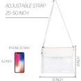 thumbnail image 2 of Clear Bag Stadium Approved - PU Leather Clear Purse Clear Crossbody bag for Concert Festival, 2 of 7