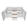 thumbnail image 3 of Utopia 60" Double Bathroom Vanity with White Cabinet and Engineered White Top, 3 of 6