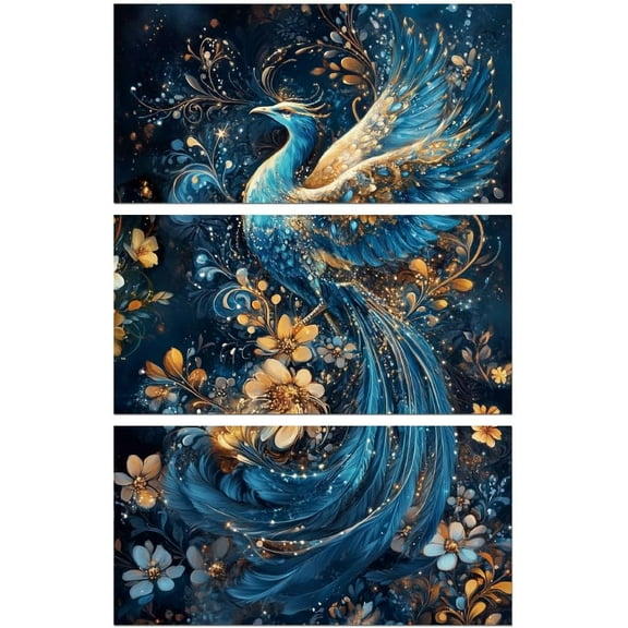 Rub on Transfer Sticker for Furniture Crafts Decor 6"x12" Elegant Phoenix 3Pcs Waterproof UV DTF Transfer for Lingerie Chests Drawer Dresser Glass Porcelain Wood Plastic