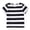M620 Black, variant on Tfken Girls Tshirts For Summer Short Sleeve Crew Neck Stripe Tops Fashion Daily Wear Children Soft Tops Black Size 5-6 Years