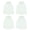 Clear Glass Shade-4 Pack, variant on 4 Packr Glshade Replacements Bell Shaped Covers With Ring 4.92"high 4.72"diameter 1.65 "fitter High Transmittance Globe Lampshade