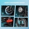 thumbnail image 6 of YareYi Electric Bike for Adults Teens, 500W Fat Tire E-Mountain Bicycle, Class 2 Ebike with Speedometer, 48V 600Wh Removable Battery Dual Suspension UL2849, 16 inch, 6 of 10