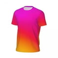 thumbnail image 5 of T Shirt For Men Ombre Print Gym T-Shirt Purple And Yellow Fashion Men Funny Tee Shirt Summer Short S, 5 of 7