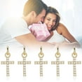 thumbnail image 6 of 1 Box 10Pcs Gold Cubic Zirconia Charms 18K Gold Plated Small Dangle Crucifix Charm for Jewelry Making Necklace Pendant Bracelet Earring, 6 of 6