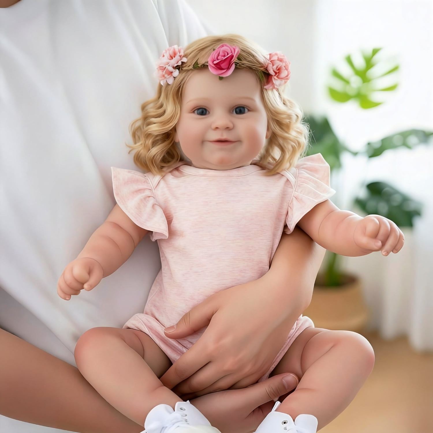 iCradle Adorable Lifelike Reborn Baby Dolls 19 inches 48 cm Realistic Lovely Newborn Baby Dolls Real Life Cloth Body Doll Gift for Kids Age 3+