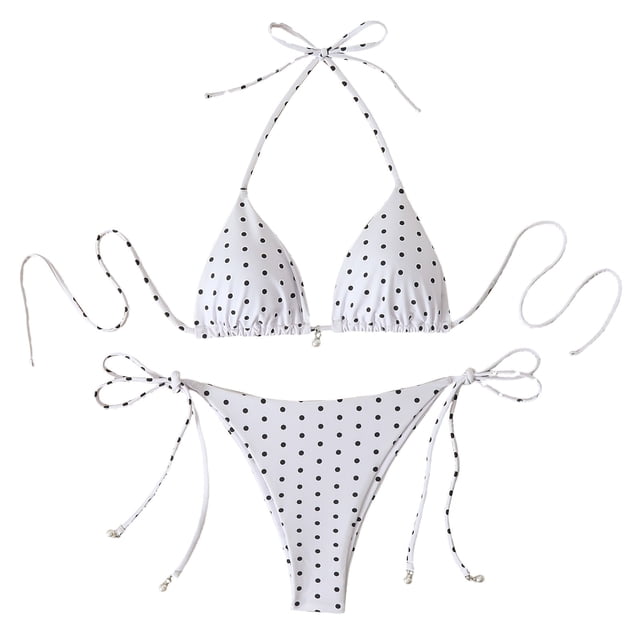 Traje de baño de 2 piezas para mujer, trajes de baño para mujer, bikini de cintura alta con cordón ajustable, traje de baño dividido para mujer
