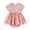 Pink, variant on Bovxnpu Summer Toddler Girls Dresses, Kids Casual Dresses, Baby Fashion Solid Color Dress Short Sleeve Round Neck Dress 6-9 Months