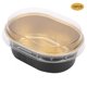 thumbnail image 4 of Taza para hornear pasteles, 10 piezas desechables de papel de aluminio con forma ovalada para hornear pasteles, moldes para magdalenas, tazas con tapas, accesorio de cocina2 # negro) Khall 3.1182E+12, 4 of 6