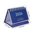 thumbnail image 2 of Milisten 2026 Monthly Desk Calendar Dark Blue Compact Foldable Flip Stand for Office, 2 of 8