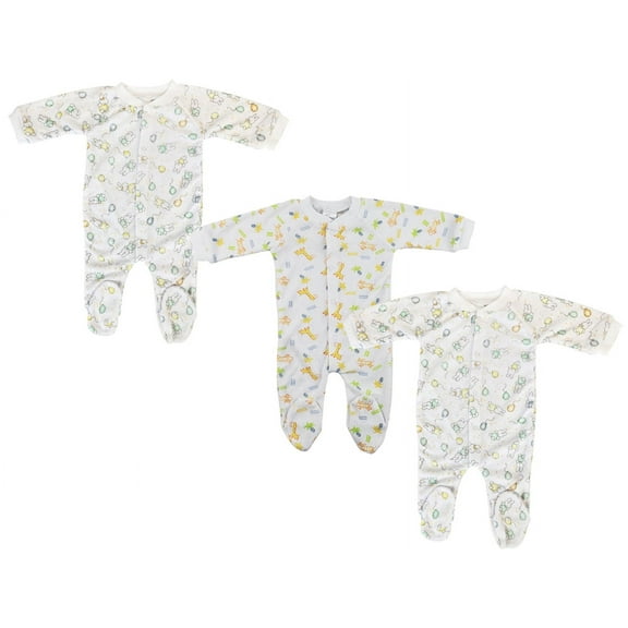 Bambini Layette Unisex Closed-toe Sleep & Play with Caps (Pack of 4 )