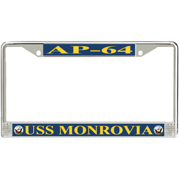 USS Monrovia AP-64 License Plate Frame