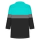 thumbnail image 3 of Camiseta de Solapa de Cuello en V de la Manga Superior de 3/4 de las Mujeres, Uso Diario Cómodo Casual, 3 of 4