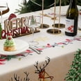 thumbnail image 3 of Jessy Home 2 Pack Xmas Tablecloth Reindeer Christmas Decoration Table Cloth Rectangle 55”x86” Washable Wrinkle Resistant Winter Table Cover for Holiday Party Home Indoor Outdoor, 3 of 6