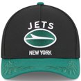 thumbnail image 2 of Youth New Era Black/Green New York Jets 2025 NFL Draft 9FORTY A-Frame M-Crown Adjustable Hat, 2 of 5