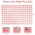 thumbnail image 7 of CozyDesg Large Rugs,8'x10' Soft Fluffy Shag Indoor Floor Carpet for Living Room Bedroom Dining Room Office Home Decor,Pink & White, 7 of 7