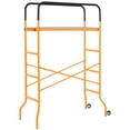 thumbnail image 2 of HOMCOM 4-Step Steel 4.6 x 2 x 6 ft. Scaffold 2 Wheels Free Moving for Indoor & Outdoor Decoration Anti-Skid, 440 Pound Capacity, 2 of 9